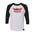 Load image into Gallery viewer, Visceral Unisex 3/4 Sleeve Raglan T-Shirt