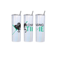 Load image into Gallery viewer, Chasing Time Crossing the Wire Tumbler