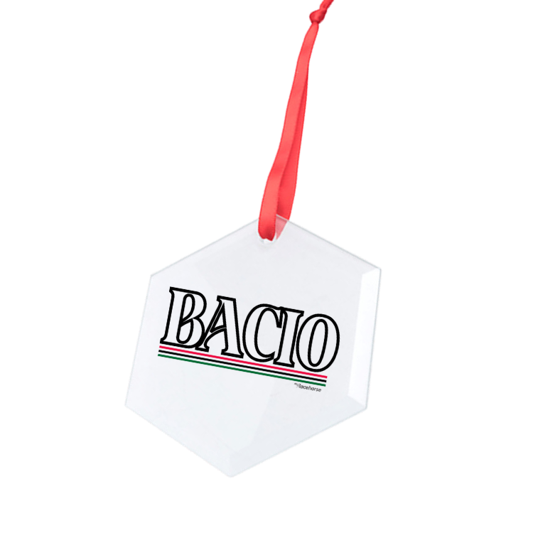 Bacio Hexagonal Glass Ornament