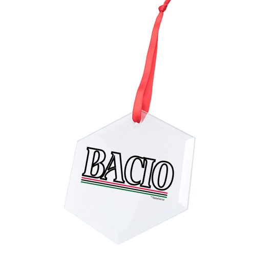 Bacio Hexagonal Glass Ornament