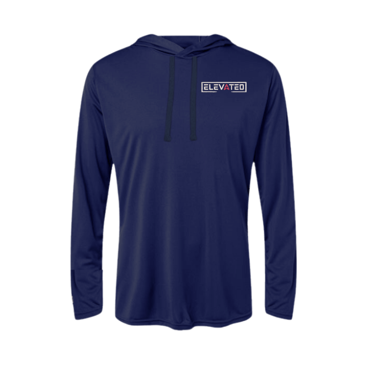 Elevated Embroidered Women's Hooded Long Sleeve T-Shirt