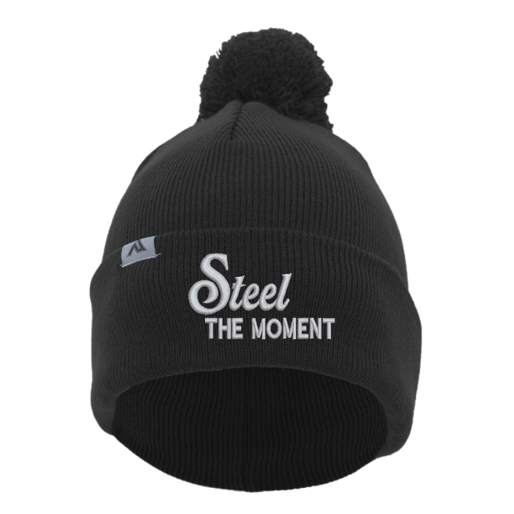 Steel the Moment Beanie with Pom-Pom