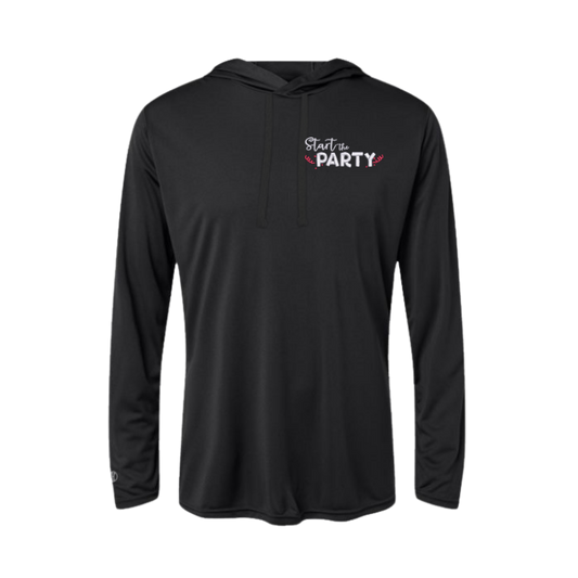 Start the Party Embroidered Women's Hooded Long Sleeve T-Shirt