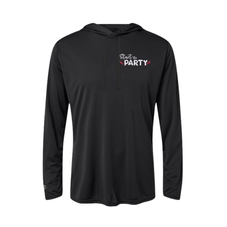 Start the Party Embroidered Women's Hooded Long Sleeve T-Shirt
