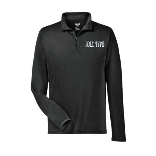 Bold Type Unisex Light Weight 3/4 Zip Pullover