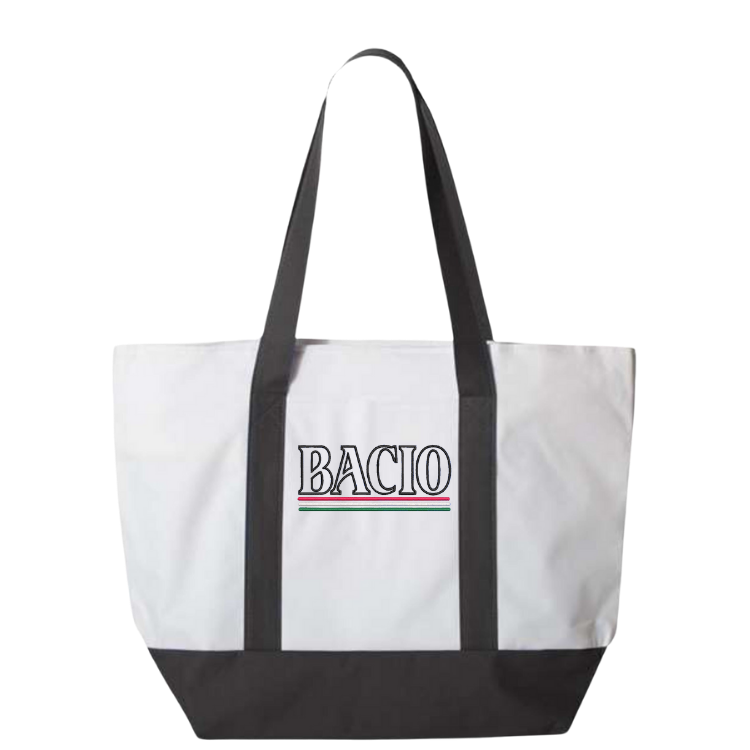 Bacio Embroidered Tote Bag