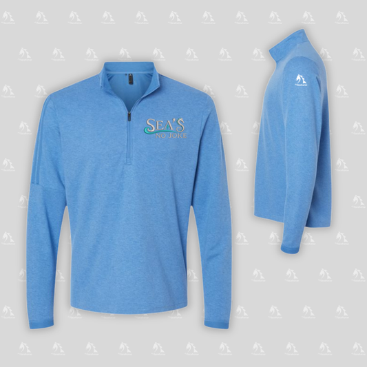 Sea's No Joke - Adidas Men's 3-Stripes Quarter-Zip Sweater