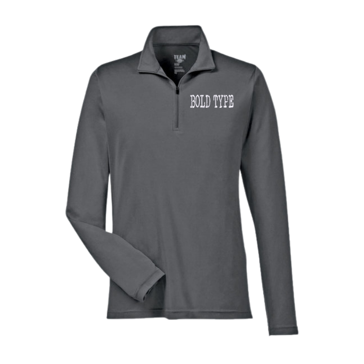 Bold Type Unisex Light Weight 3/4 Zip Pullover