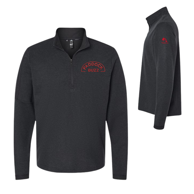 Paddock Buzz - Adidas Men's 3-Stripes Quarter-Zip Sweater