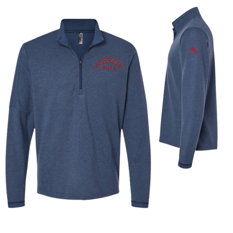 Paddock Buzz - Adidas Men's 3-Stripes Quarter-Zip Sweater