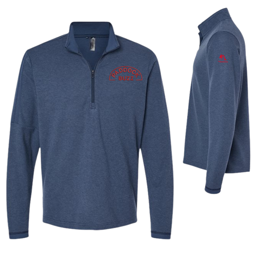 Paddock Buzz - Adidas Men's 3-Stripes Quarter-Zip Sweater