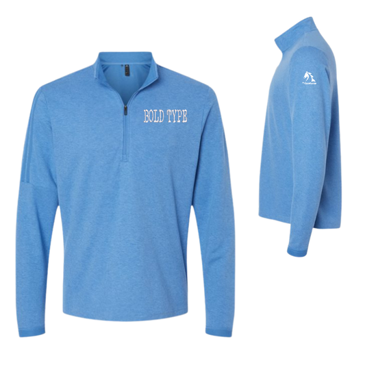 Bold Type - Adidas Men's 3-Stripes Quarter-Zip Sweater
