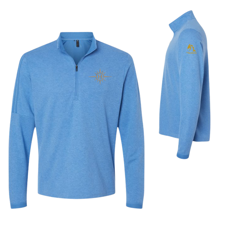 Helios - Adidas Men's 3-Stripes Quarter-Zip Sweater