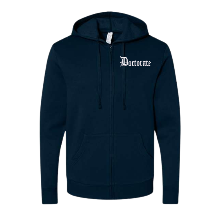 Doctorate Unisex Fleece Zip Hoodie