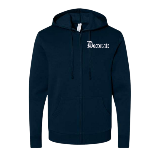 Doctorate Unisex Fleece Zip Hoodie