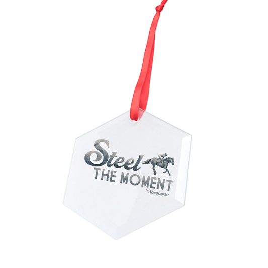 Steel the Moment Hexagonal Glass Ornament