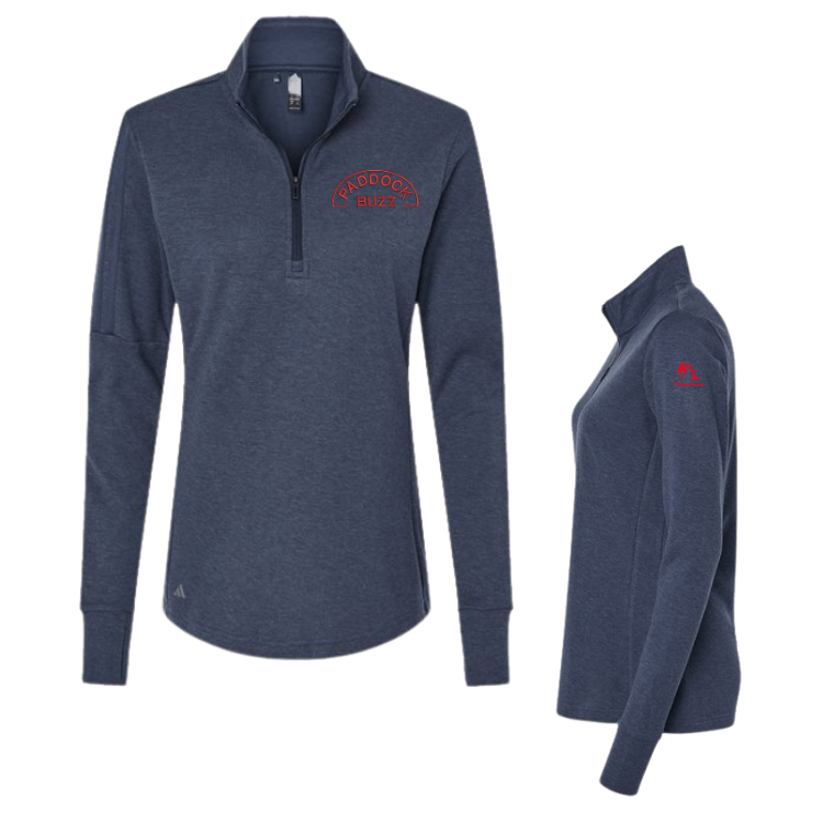 Paddock Buzz - Adidas Women's 3-Stripes Quarter-Zip Sweater