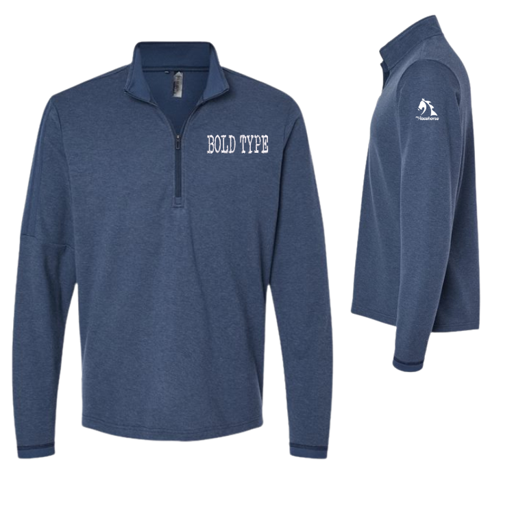 Bold Type - Adidas Men's 3-Stripes Quarter-Zip Sweater