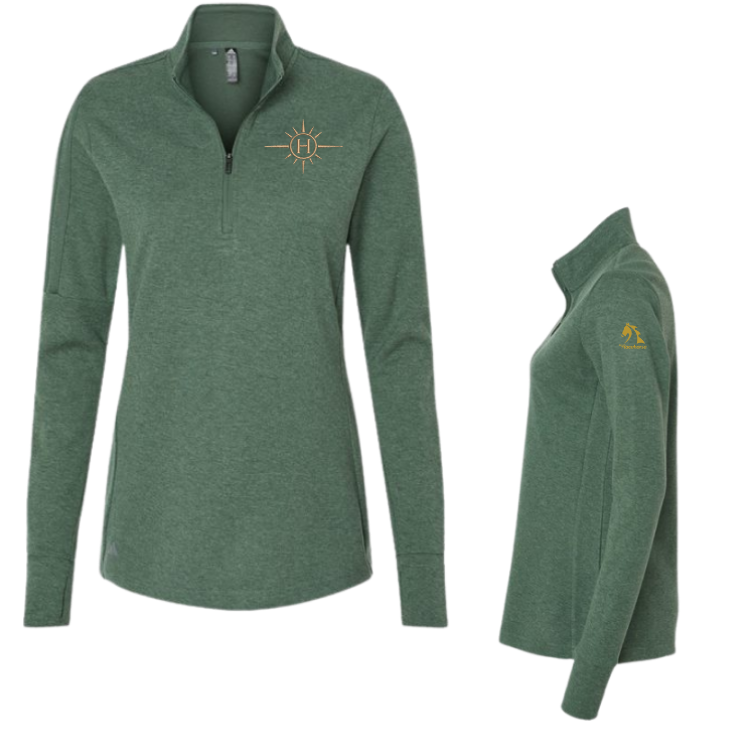 Helios - Adidas Women's 3-Stripes Quarter-Zip Sweater