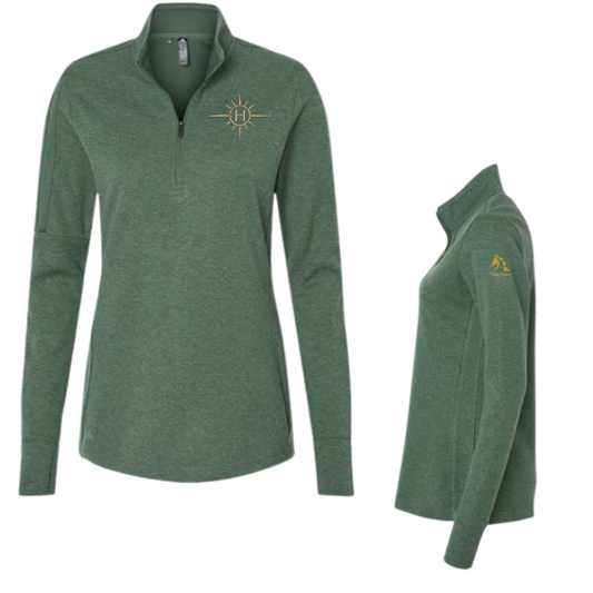 Helios - Adidas Women's 3-Stripes Quarter-Zip Sweater