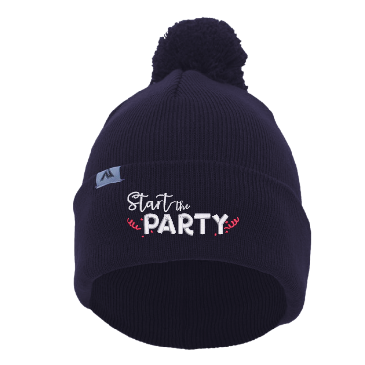 Start the Party Beanie with Pom-Pom