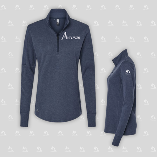 Amplified - Adidas Women's 3-Stripes Quarter-Zip Sweater