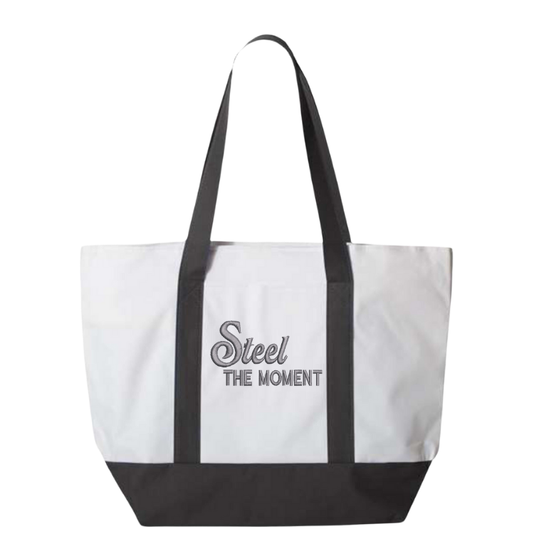 Steel the Moment Embroidered Tote Bag