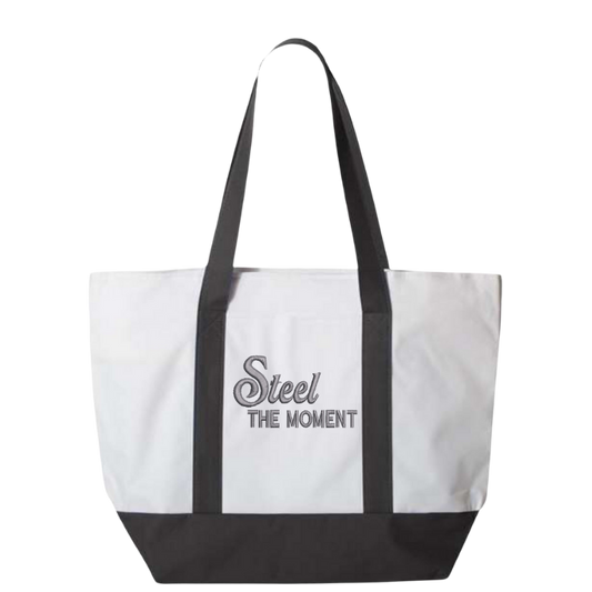 Steel the Moment Embroidered Tote Bag