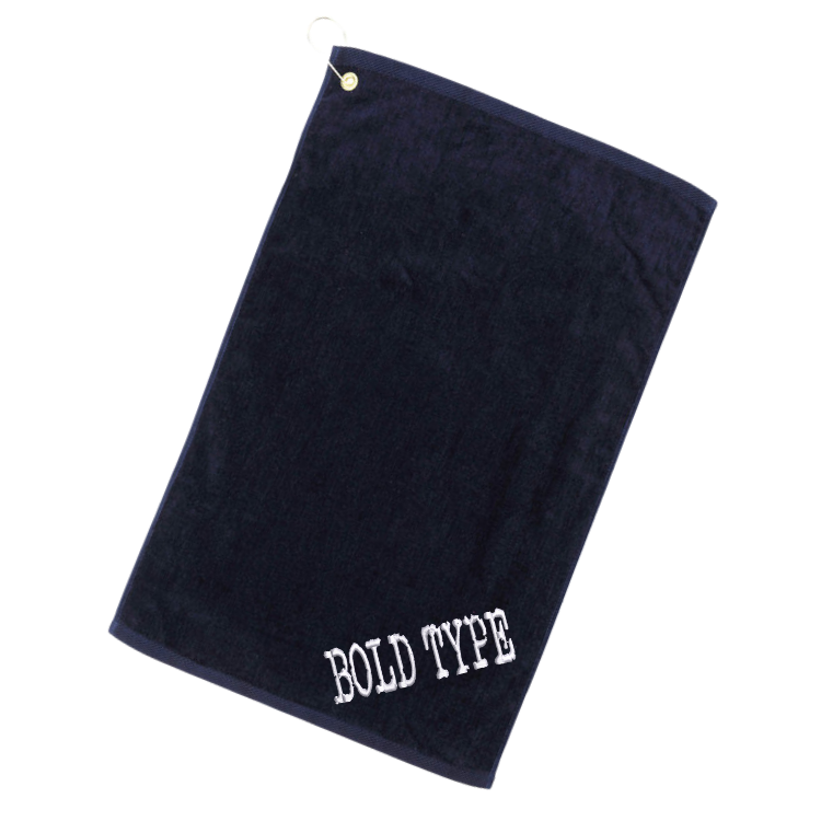 Bold Type Golf Towel