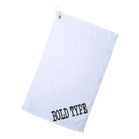 Bold Type Golf Towel