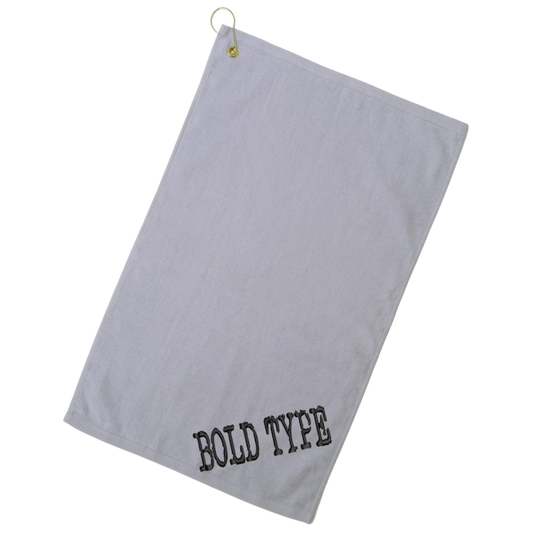 Bold Type Golf Towel