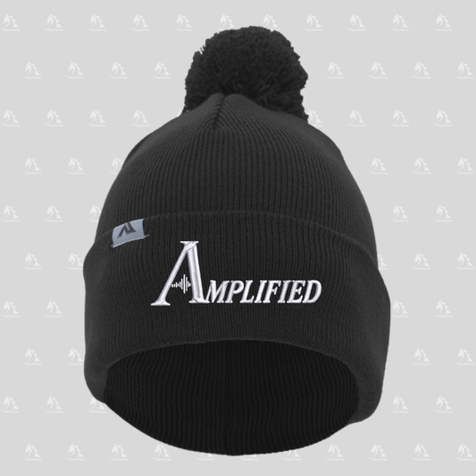 Amplified Beanie with Pom-Pom