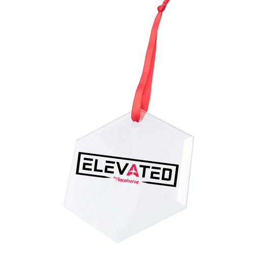 Elevated Hexagonal Glass Ornament