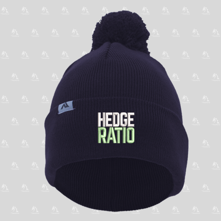 Hedge Ratio Beanie with Pom-Pom