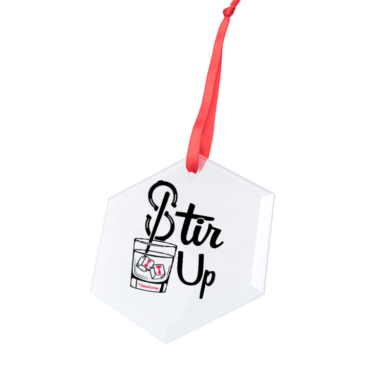 Stir it Up Hexagonal Glass Ornament