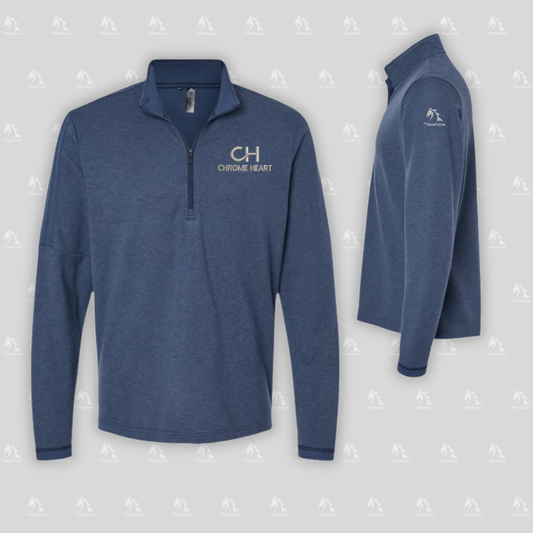 Chrome Heart - Adidas Men's 3-Stripes Quarter-Zip Sweater
