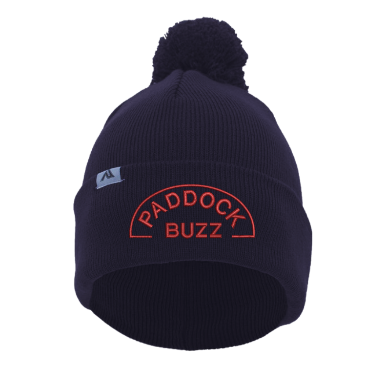 Paddock Buzz Beanie with Pom-Pom