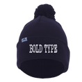 Load image into Gallery viewer, Bold Type Beanie with Pom-Pom
