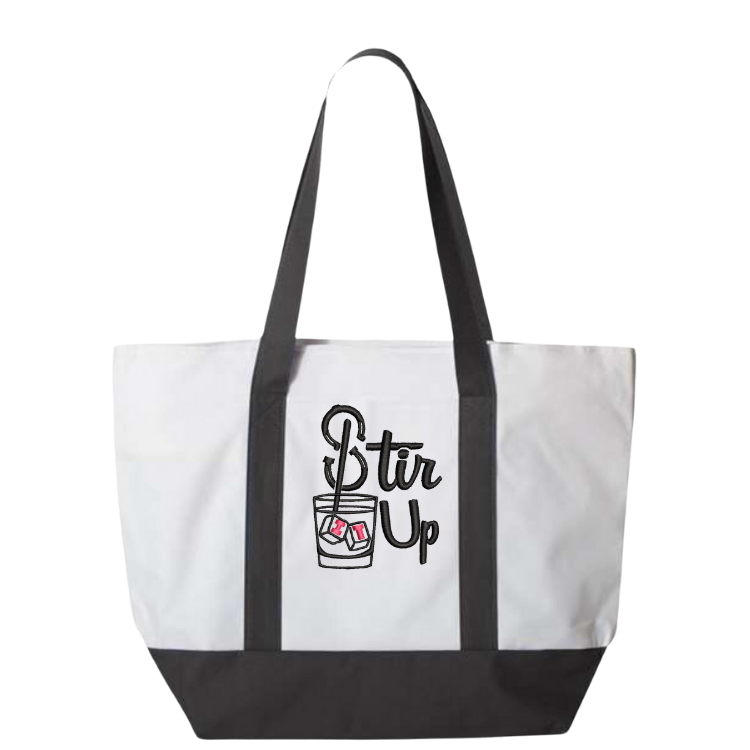 Stir it Up Embroidered Tote Bag