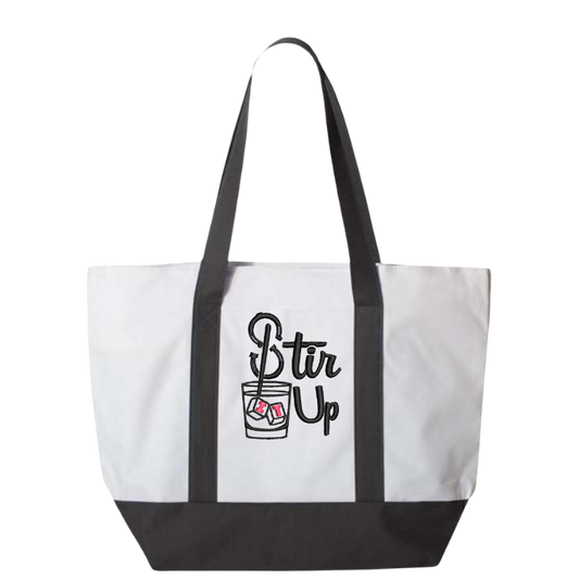 Stir it Up Embroidered Tote Bag
