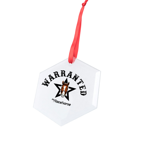 Warranted Hexagonal Glass Ornament