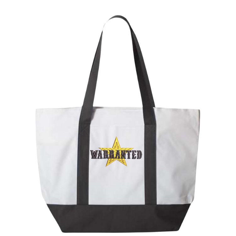 Warranted Embroidered Tote Bag