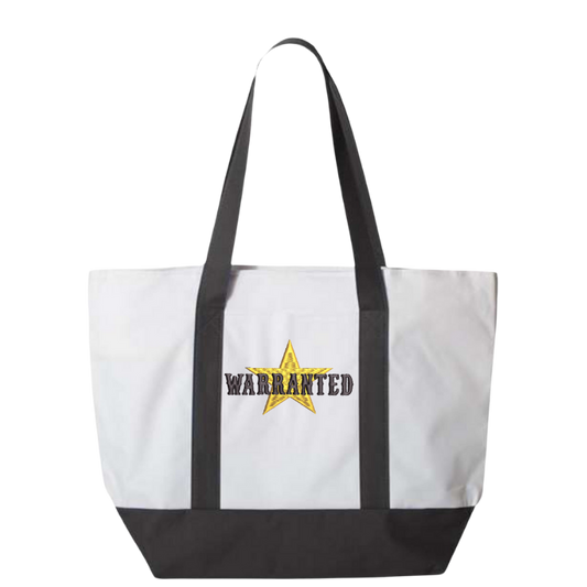 Warranted Embroidered Tote Bag