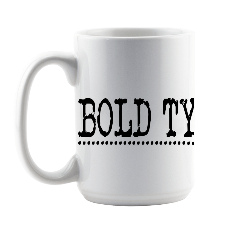 Bold Type 15 oz Coffee Cup