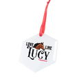 Load image into Gallery viewer, Love Like Lucy Hexagonal Glass Ornament
