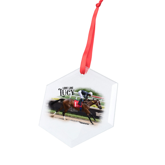 Love Like Lucy Hexagonal Glass Ornament