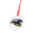 Load image into Gallery viewer, Reputation Hexagonal Glass Ornament
