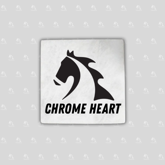 Chrome Heart Marble Coaster w/ Cork Back