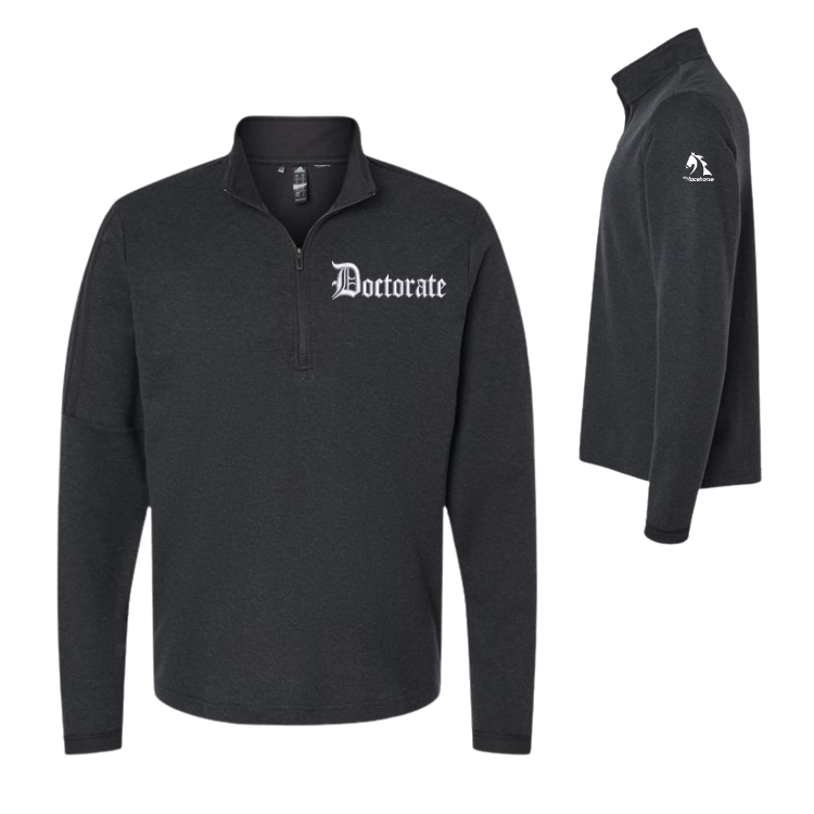 Doctorate - Adidas Men's 3-Stripes Quarter-Zip Sweater