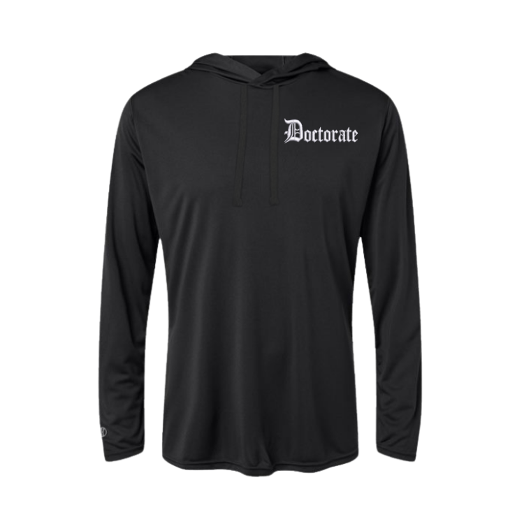 Doctorate Embroidered Women's Hooded Long Sleeve T-Shirt